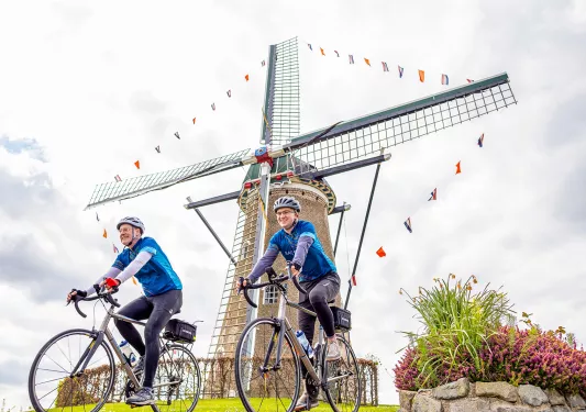 Bikers + windmill