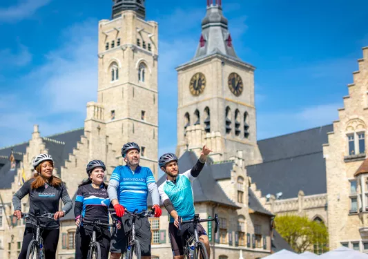 Guests pausing to look at sight