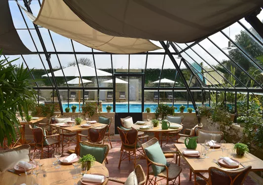 The dining area at La Cheneviere