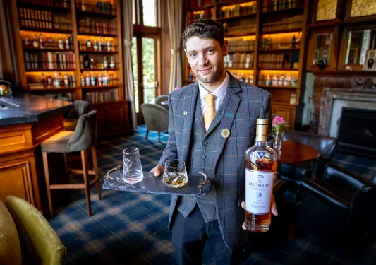 Scotsman Serving Scotch Scotland