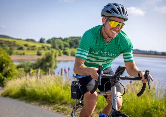 Guest Riding Next to Loch Scotland