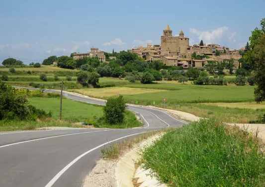 Road to Madremanya, village in distance.