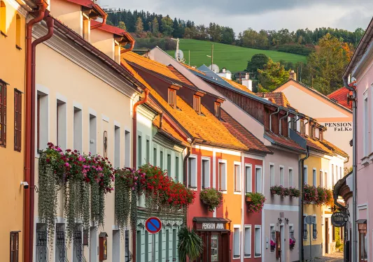 Quaint old street in Europe 