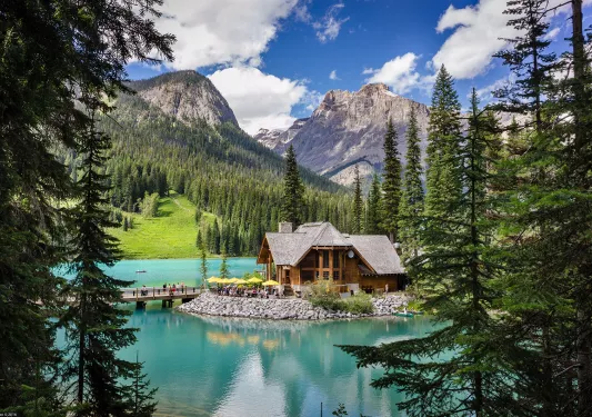 Exterior of Emerald Lake Lodge