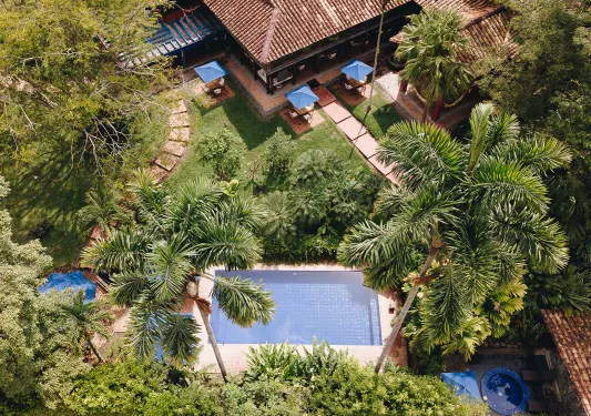 Aerial view of Sazagua Boutique Hotel
