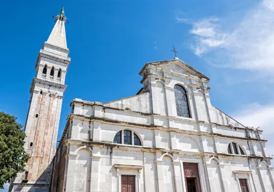 Ground shot of the Church of Saint Euphemia.