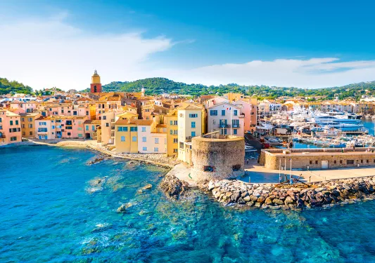 View of the City of Saint-Tropez, Provence, Cote d'Azur
