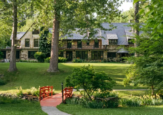 Exterior view of Troutbeck Manor House and grounds