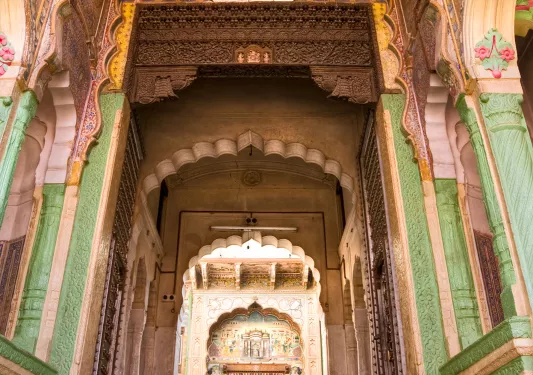 Temple in India with high ceilings