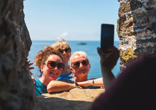 Taking Photo on Coast England