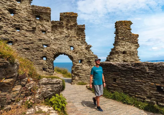 Guest Hiking Ruins Coast Trail England