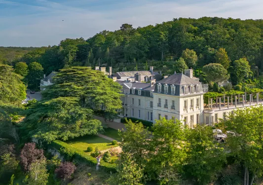 Ariel view of Chateau de Rochecotte