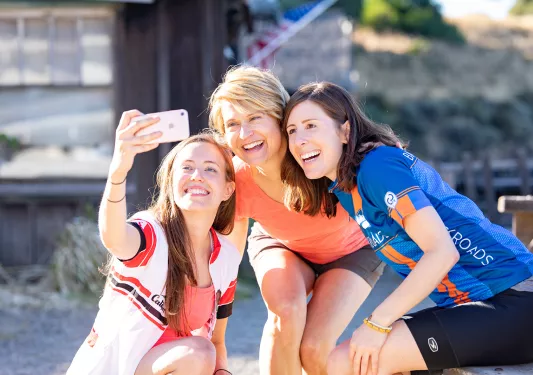 Backroads guests posing for a selfie