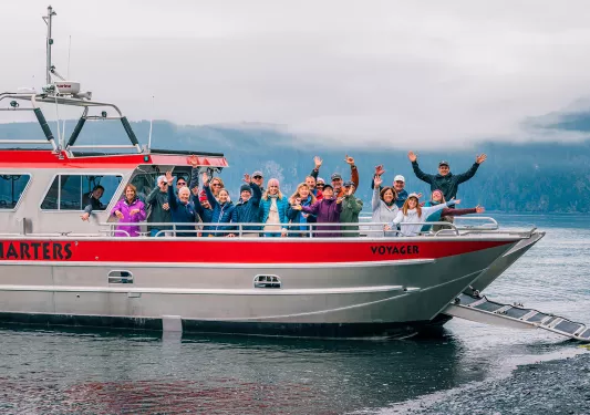 Guests on Voyager boat