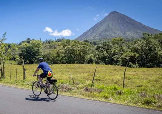 Riding Past Arenal Volcano Costa Rica