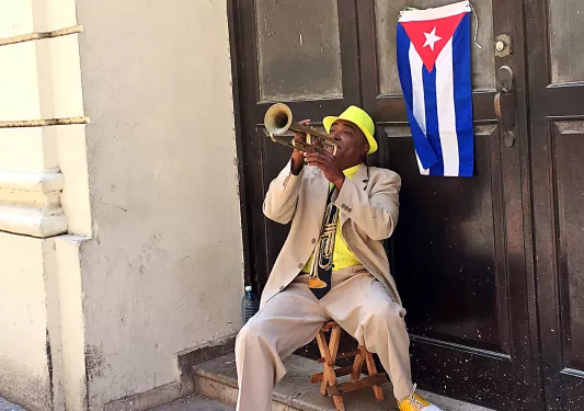 Trumpet Player Cuba