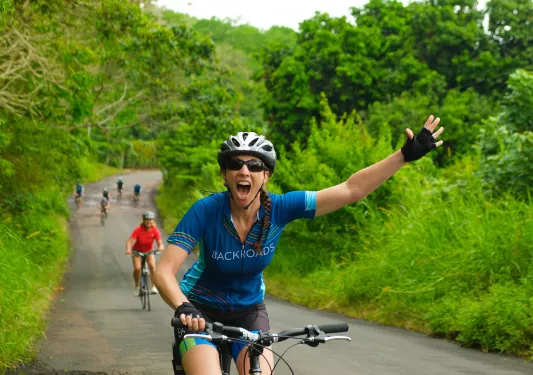 Rider Waving Arm Ecuador