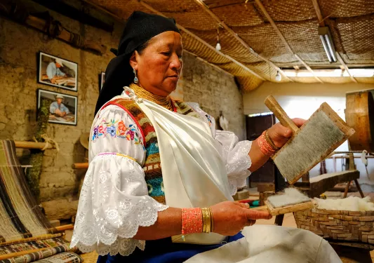 Andean Creating Thread Ecuador