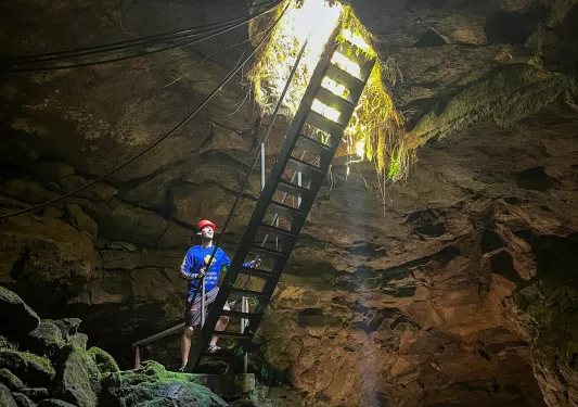 Stairway Out of Cave Ecuador