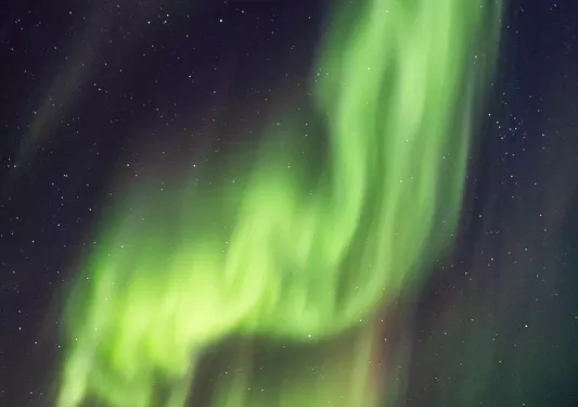 Silhouette Hikers Aurora Borealis Arctic