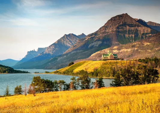 Hotel on golden hills