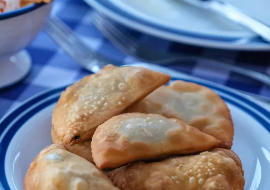 Plate of empanadas. 