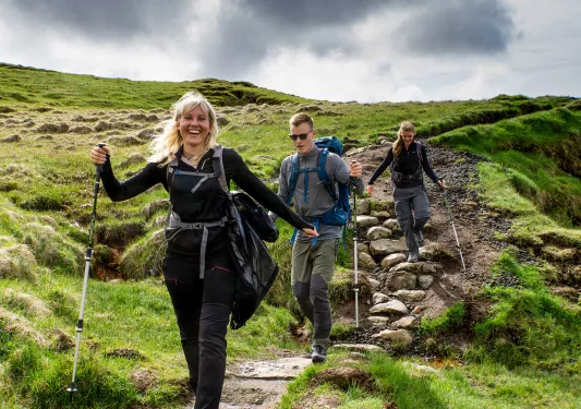 Hiking Stone Steps Iceland