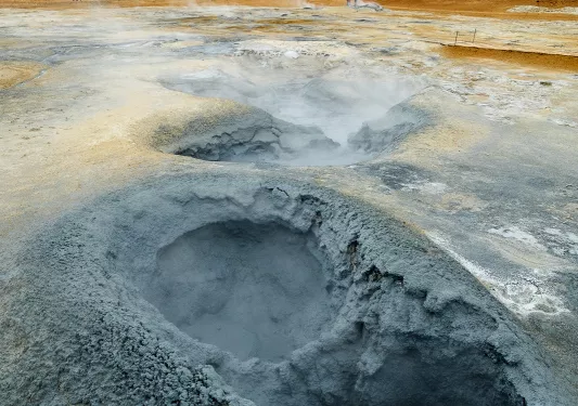 Geyser hole up close
