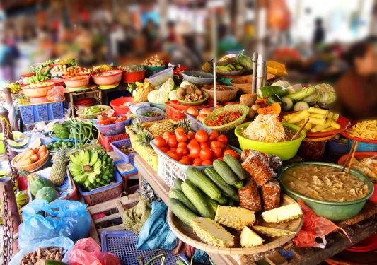 Fruit market in Vietnam