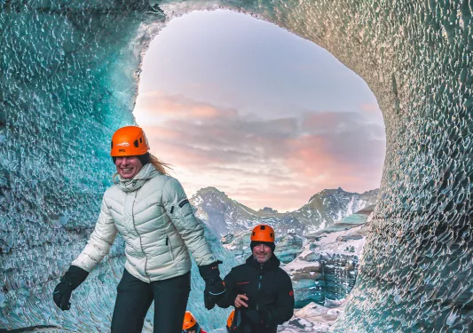 Hiking In a Glacier Iceland