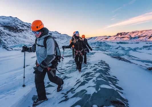 Hiking Glacier Helmets Iceland
