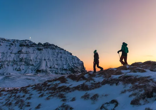 Snowshoeing Sunset Mesa Iceland