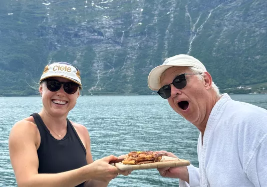 Serving Danishes Fjord Norway