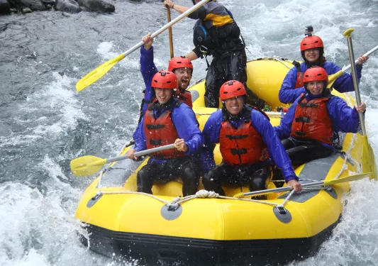 White water rafting in New Zealand