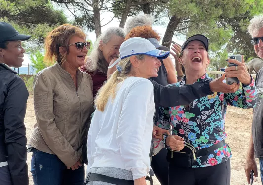 Photo of guests taking selfie.