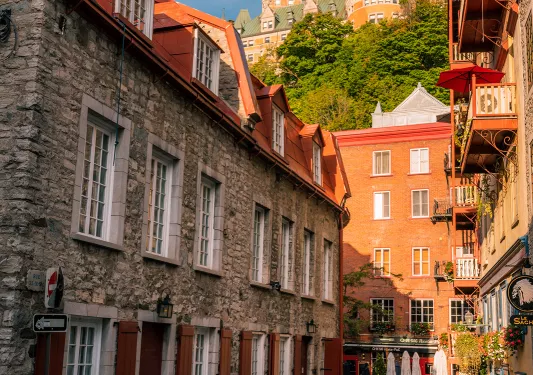 Shot of alleyway, entirely made of grey brick.