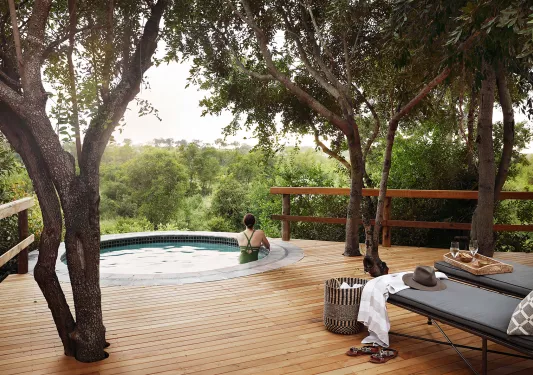 The pool at the Londolozi Private Game Reserve