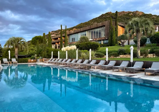 Shot of pool at Hotel Casadelmar.