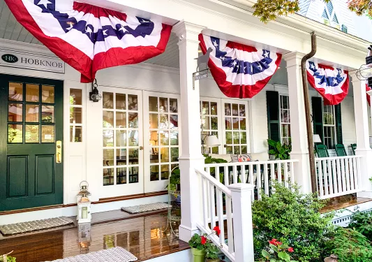 Porch of the Hob Knob hotel