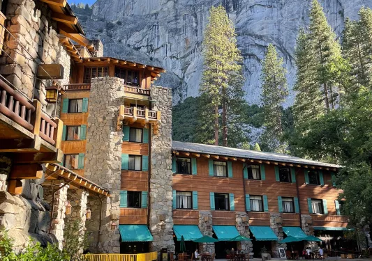 Shot of the Ahwahnee Lodge.