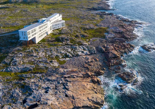 Aerial Fogo Island Inn