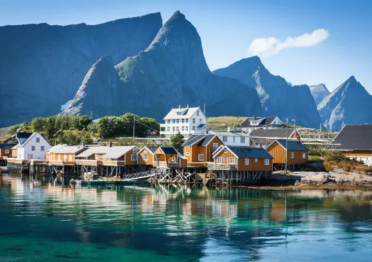 Coastal Town Fin Mountains