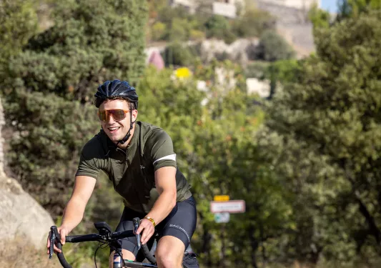 Backroads Guest Biking From Town