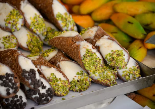 Shot of cannoli.