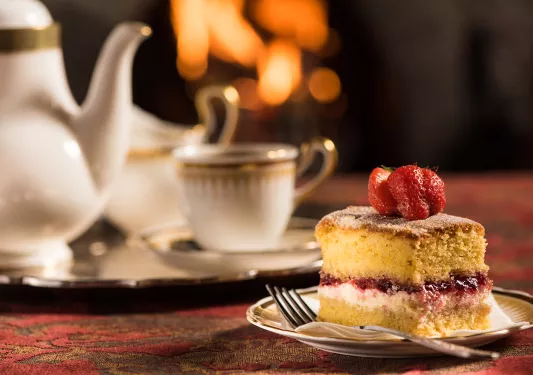 Cake and tea service