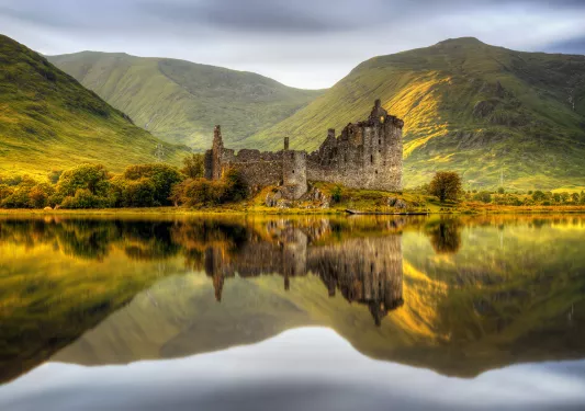 Castle ruins in scotland