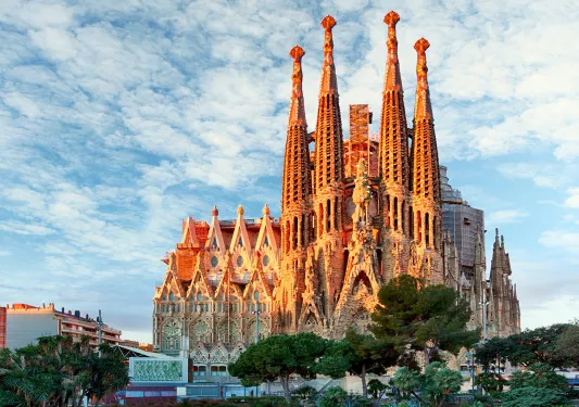 Sagrada Familia basilica in Barcelona. 