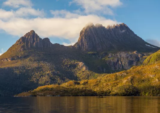 Panorama image of Cradle Mountain, Tasmania, Australia.