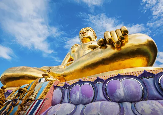Golden statue of Buddha in Thailand