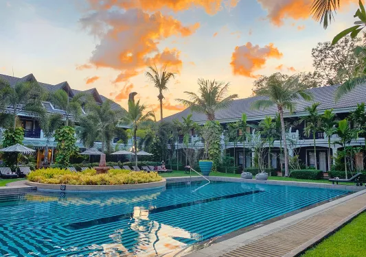 Pool view of Shinta Mani Angkor